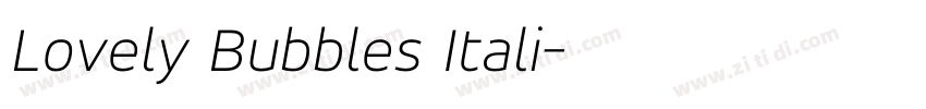 Lovely Bubbles Itali字体转换